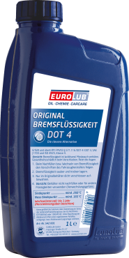 Тормозная жидкость EUROLUB DOT 4 1 литр