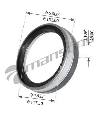 Сальник ступицы MANSONS GR100